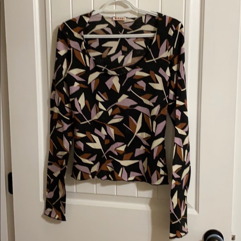 Marni long sleeved top multi colored